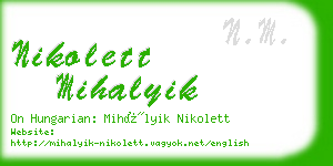 nikolett mihalyik business card